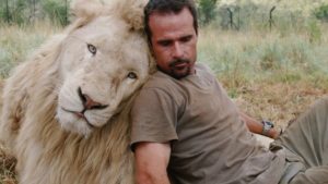picture of Kevin Richardson - Lion Whisperer with a White Lion